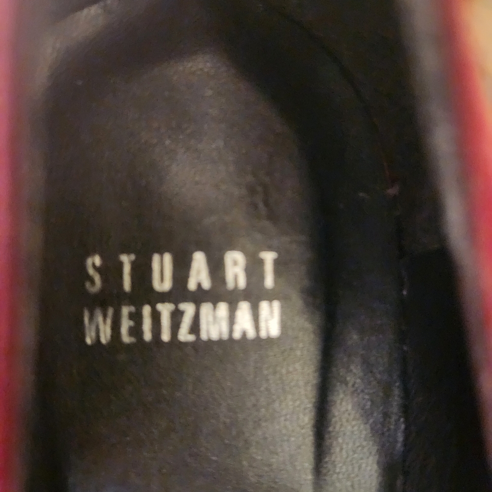 Stuart Weitzman "Scarlett Suede" Peek Pump Heels Size 8.5 - Picture 11 of 13